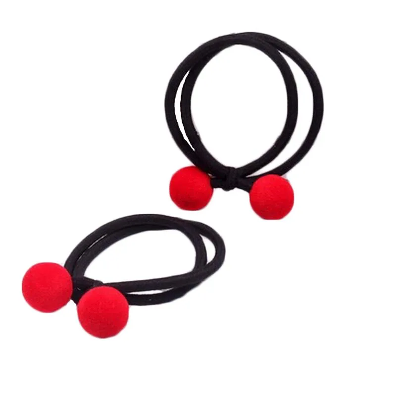 

2PCS double pompon Rubber Hair bands For women Girl elastic Hairband Children hair ties Accessories ladies scrunchie haar pompom