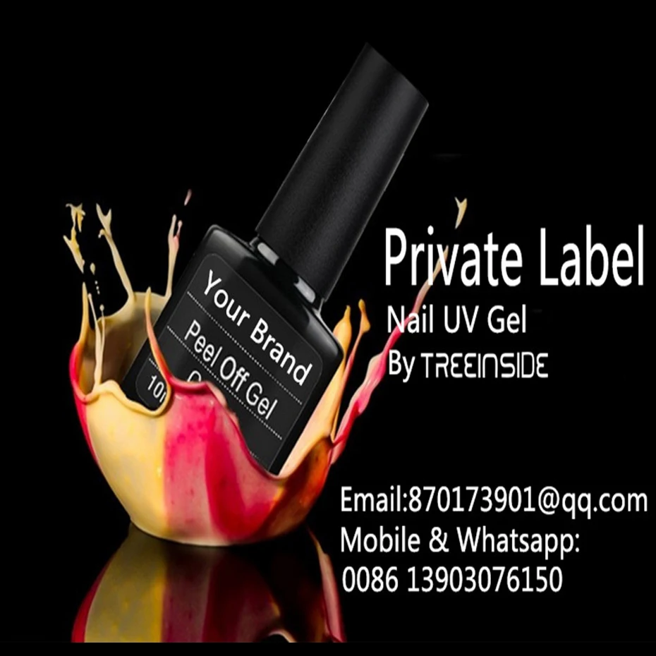 Private label nail polish wholesale in WHITE bottles 1 color 1 bottle is ok Custom Logo Private Label Nail gel need UV LED