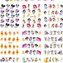 11 листов/партия, наклейки для ногтей, Дисней, Микки Маус, мультфильм, принцесса, наклейки для ногтей, переводная наклейка на ногти ZJT0003