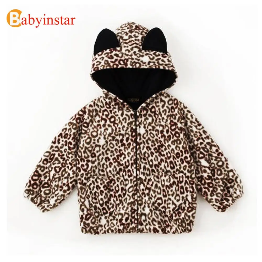 

Children Baby Girls Hooded Coat Kid's Fashion Warm Outwear Coat Autumn Winter Leopard Jacketl For Toddler Costume