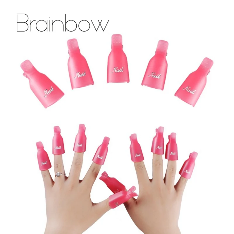 Brainbow 10 шт./кор. многоразовый Гель-лак для ногтей для снятия лака для ногтей 3 цвета