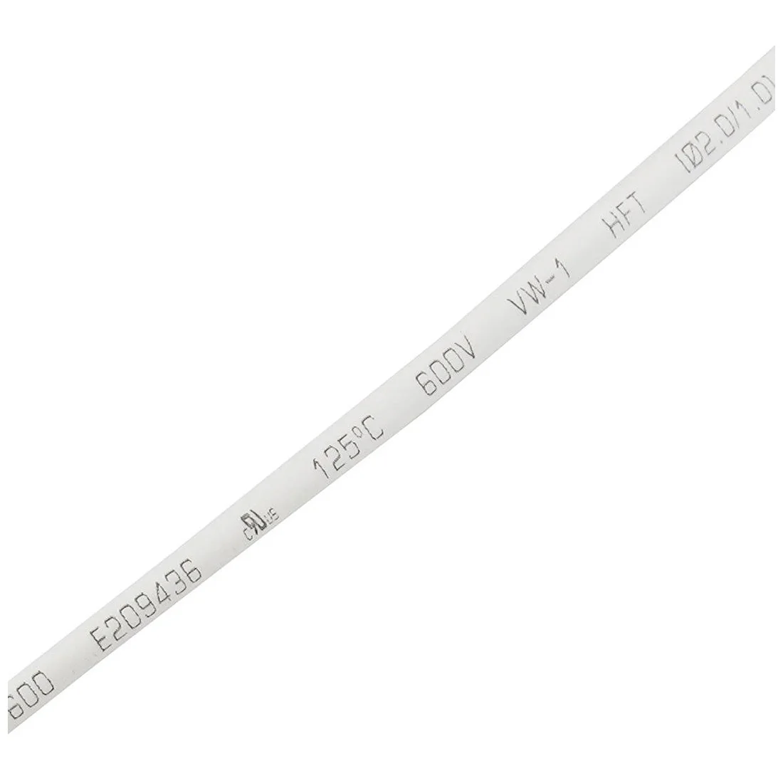 

2mm Dia. White Polyolefin Heat Shrinkable Tube Shrink Tubing 4M