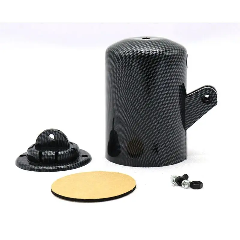 52mm Plastic Single Hole Carbon Lines Pillar Car Gauge Pods Left Auto