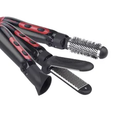 Multifunction 3 In 1 Hair Styling Tools Hairdryer Hair Curler Curling Straightening Comb Brush Hair Dryer Professinal Hair Salon