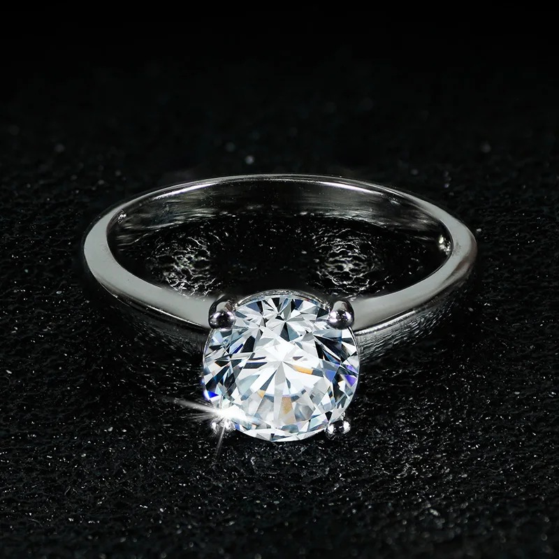 2019 new arrival 925 sterling silver 3 pieces wedding engagement ring sets for women finger fashion band personalized R4324