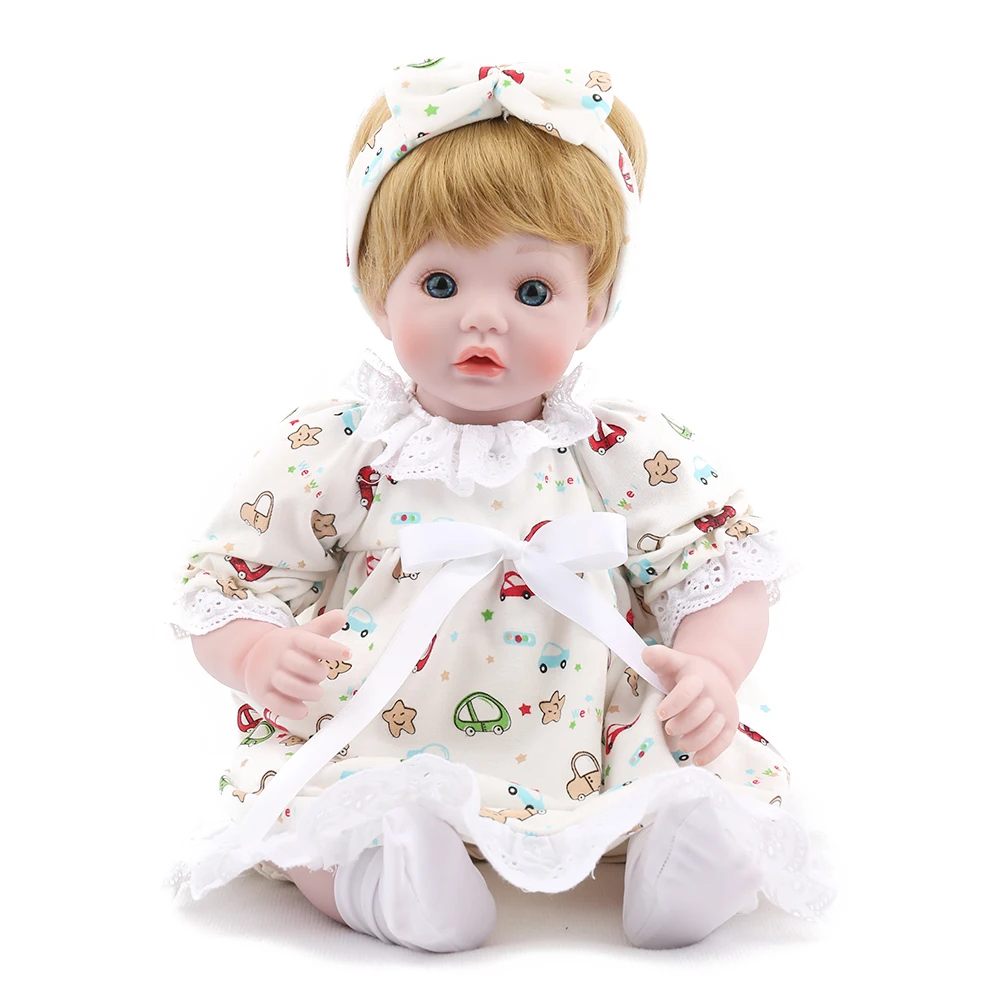 

Real Reborn Silicone Baby Dolls 18'' Cuddly Lifelike Soft Vinyl Doll Handmade Toys For Children