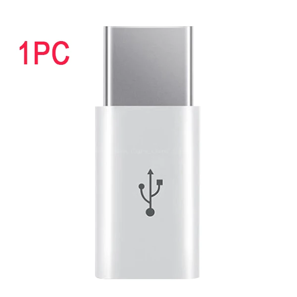 ACCEZZ Тип C OTG адаптер Micro USB для type-C мужской разъем для Xiaomi Mi8 Oneplus samsung S9 huawei P30 P20 брелок адаптер - Цвет: 1PC White