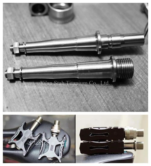 

New Titanium TC4 Refitted Single / Left Quick Release Bicycle Pedal Spindles / Axles 77.3g/pair for Folding Brompton Bike Pedals