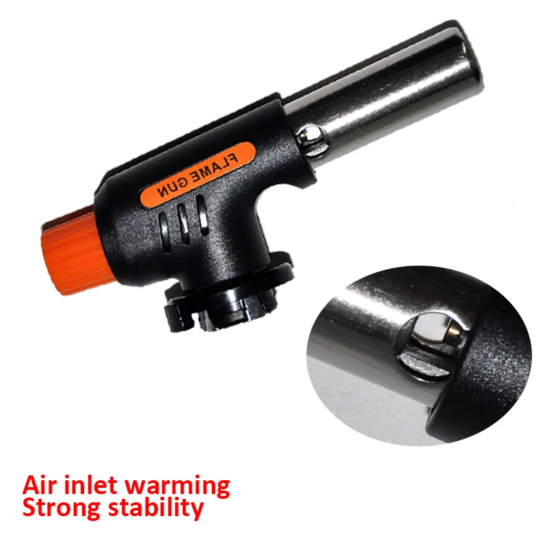 Cheap Gas Welding Torch Flamethrower Butane Burner Automatic Ignition Baking Welding BBQ Camping Outdoor Hiking Fire Flame Gun