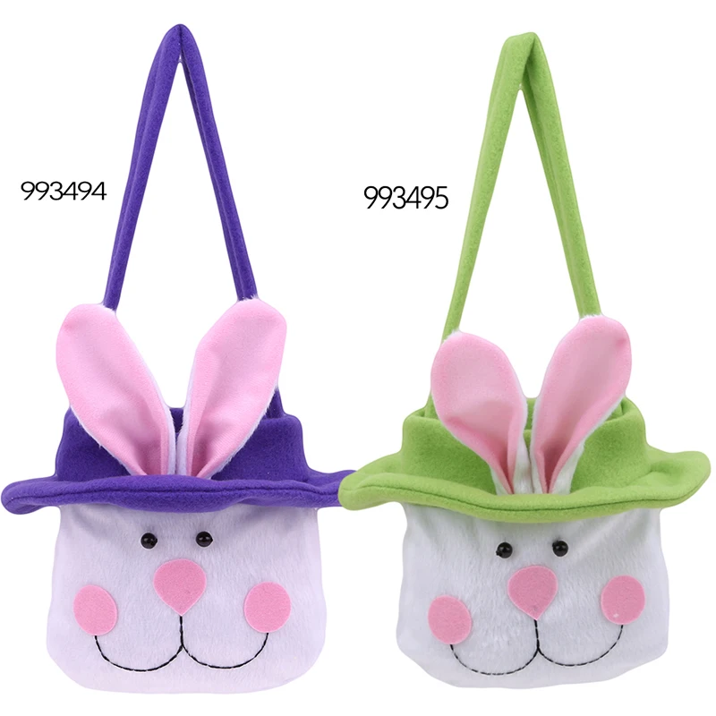 1Pc Easter Bunny Ear Bags Rabbit Candy Snack Bag Easter Baskets Kids