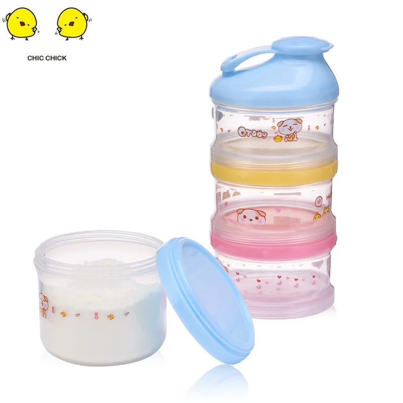 

Baby Removable Milk Powder Storage Box Infant Four Grid Feeding Food Boxes Kids Toddler Portable Formula Dispenser Box