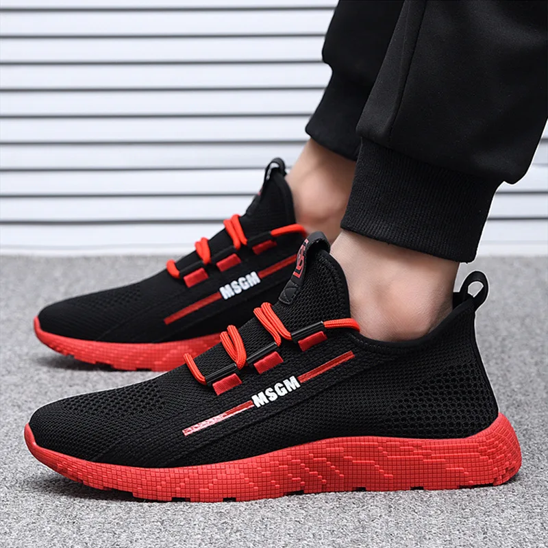 

Spring new running men's shoes casual sports tide shoes men's Korean version of the fashion fly woven breathable mesh shoes