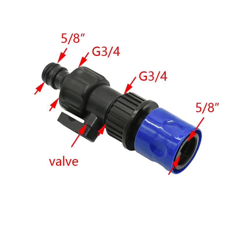 Пластик клапан с быстрый разъем сад коснитесь 5/8 полива продлить шланг Фитинги для ирригационных систем адаптер переключатель 1 шт