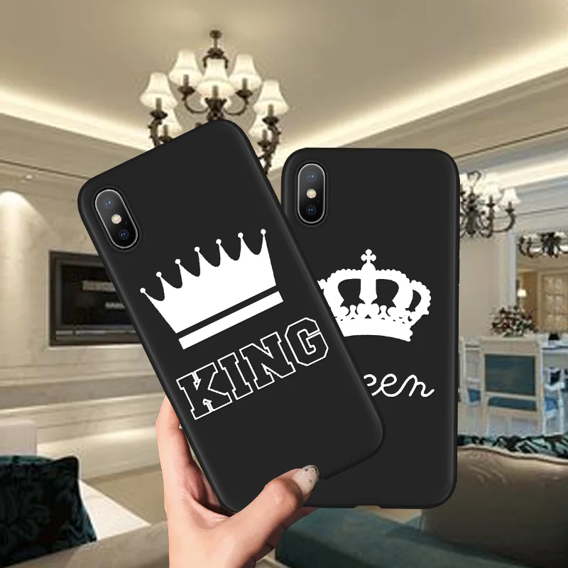 Чехол King Queen для iPhone 12 SE 2 6 7 8 Plus 11 Pro X XR XS Max чехол из ТПУ Huawei P20 P30 P40 Lite E P Smart 2019