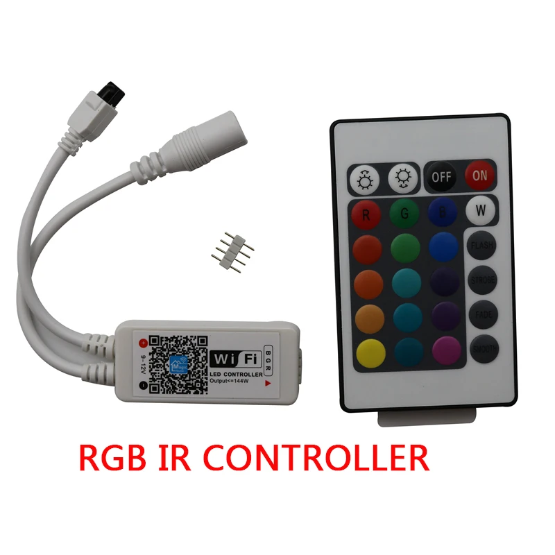 16 миллионов цветов управление музыкой WiFi LED RGB/RGBW контроллер IOS Android приложение 24Key