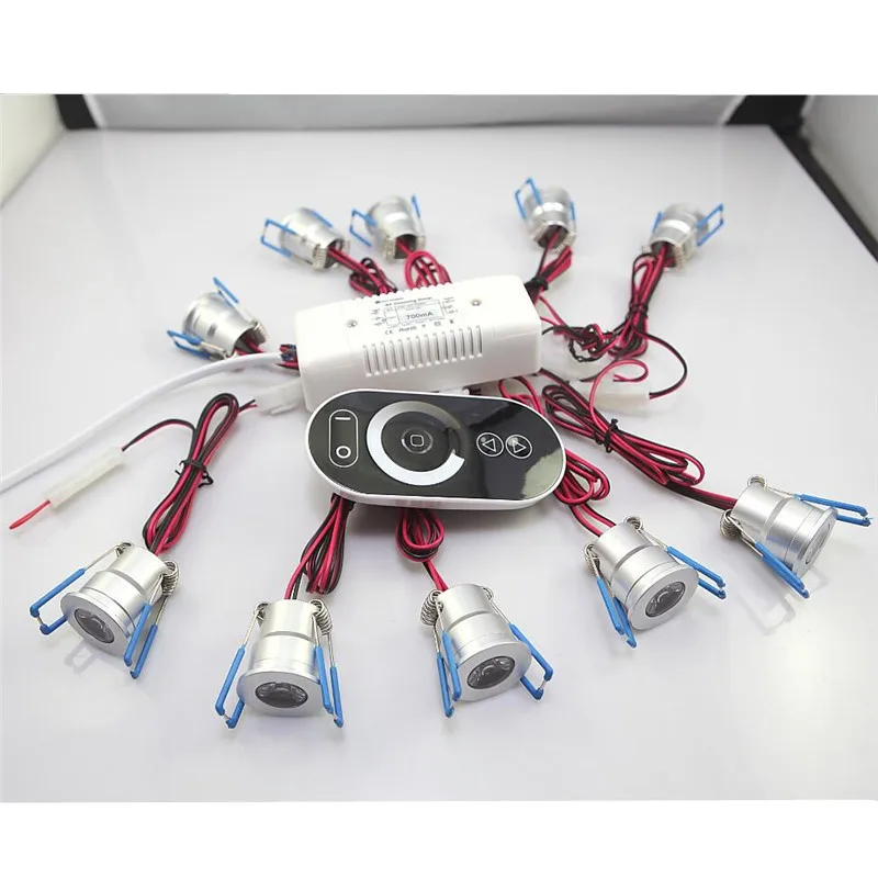 spotlight and floodlight YRANK 10pcs AC85-265V 3W MINI LED Downlights With Dimming Driver Touch Remote Controller Warm Cool White Indoor Home Lamps Light led spotlights
