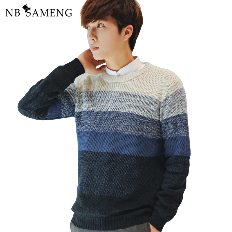2018 Men Casual Fashion Pullover Sweater Mens Knitted