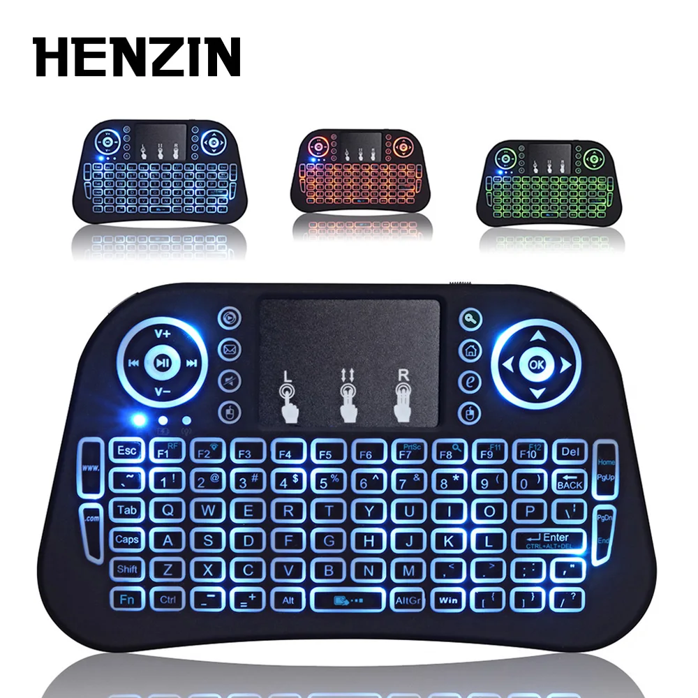 

Mini Wireless Gaming Keyboard 2.4GHz backlit Keyboard Romote Control TouchPad Handheld Mouse for Computer Android TV PC Notebook