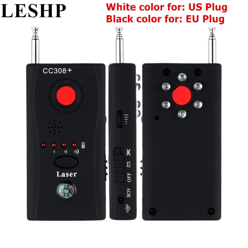 

LESHP CC308+ Full Range Wireless Camera GPS Anti-Spy Bug Detect RF Signal Detector GSM Device Finder EU US Plug built-in Battery