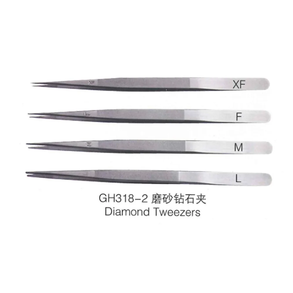 

4PCS Diamond Gem Tweezers Jewelers Watchmaker Jewelry Beading Soldering Repair Tool
