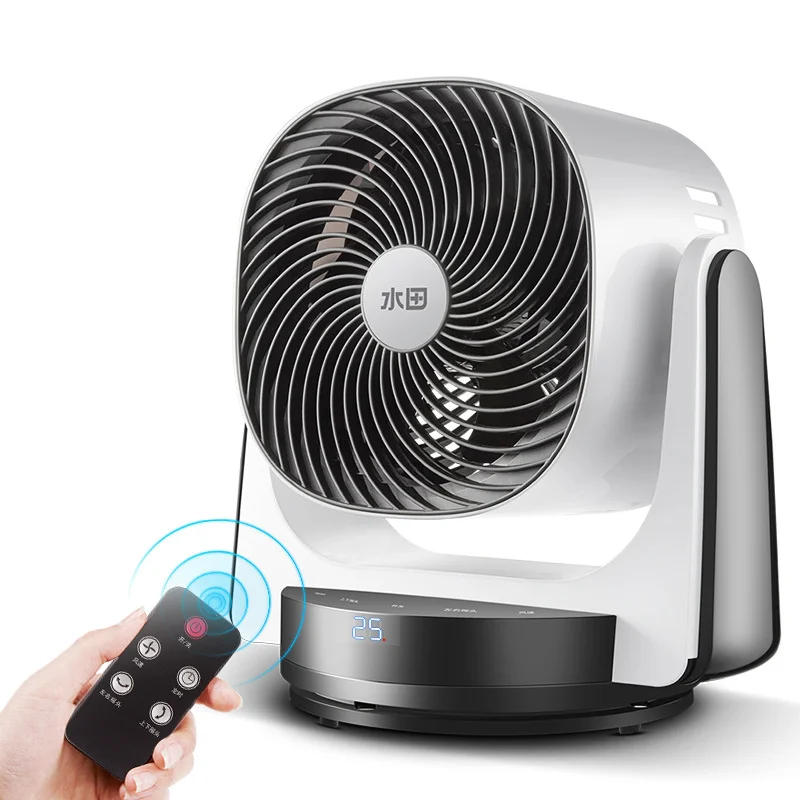 

Air Circulation Fan Electric Fan Remote Control Desktop Mute Strong Winds 3D Circulation Air Supply Room Temperature Display