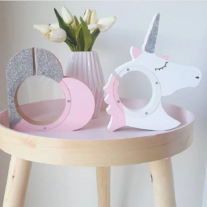 Money Boxes Wooden Piggy Banks Love Shape Kids Room