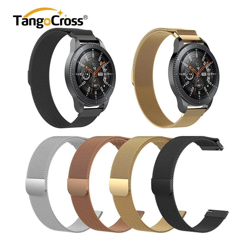 gold milanese loop on black apple watch