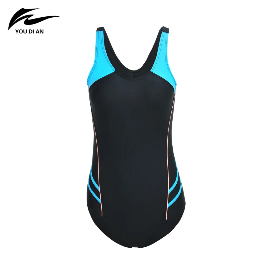 Sexy Padded One Piece Swimsuit Halter Swimwear Women Patchwork