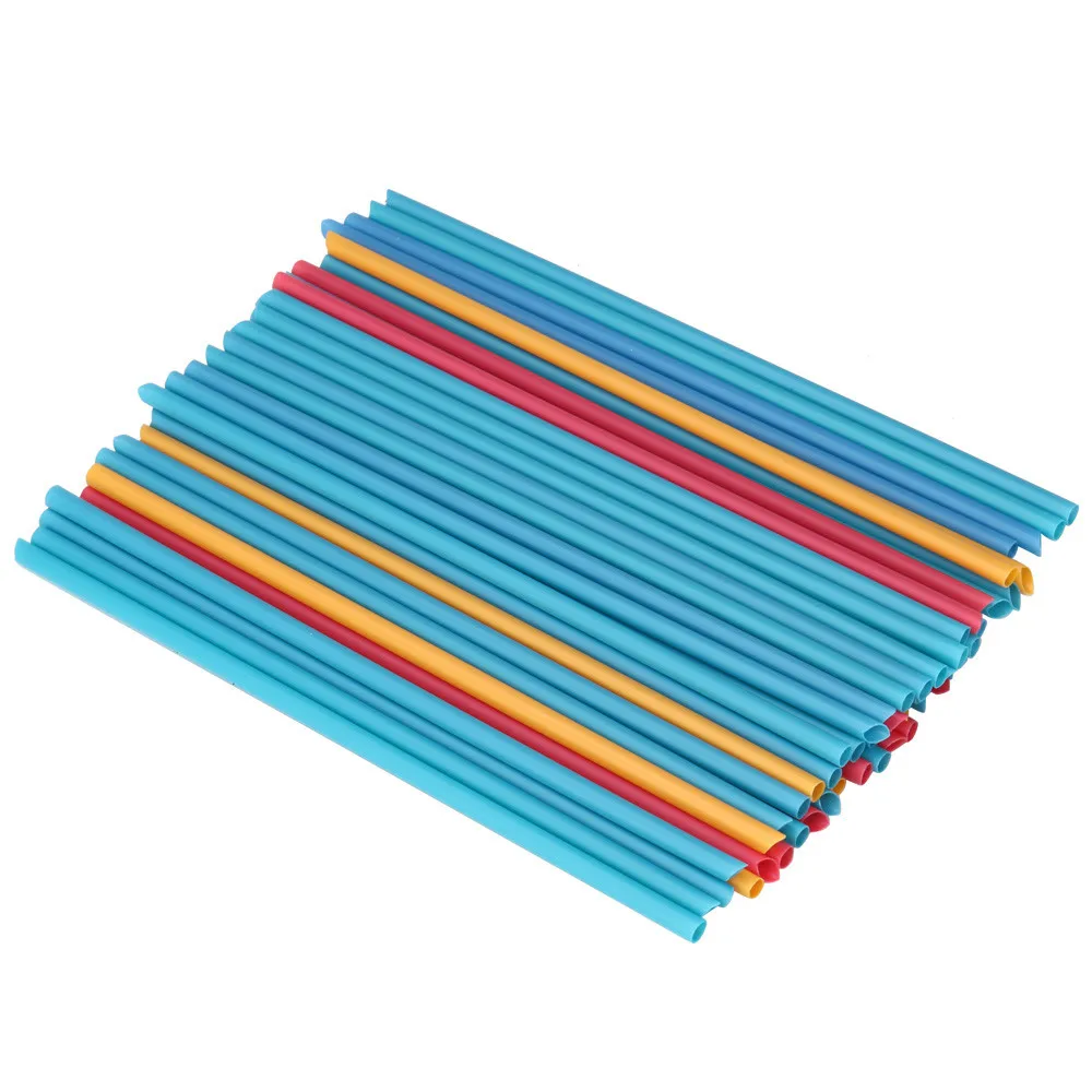 

50pc Multicolor Straight Drinking Straws Home Bar Party Cocktail Drink Straw