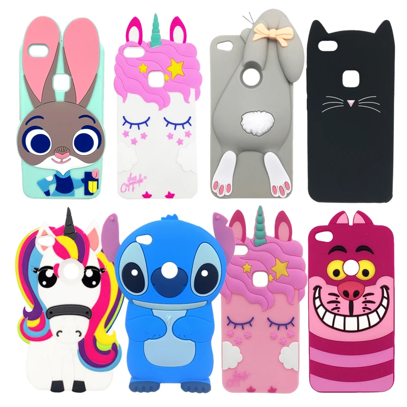 

For Huawei P8 Lite 2017 Phone Cases Honor 8 Lite Cover Silicone Soft Unicorn Stitch Cat Cute Back Fundas P8 Lite (2017) 5.2 inch