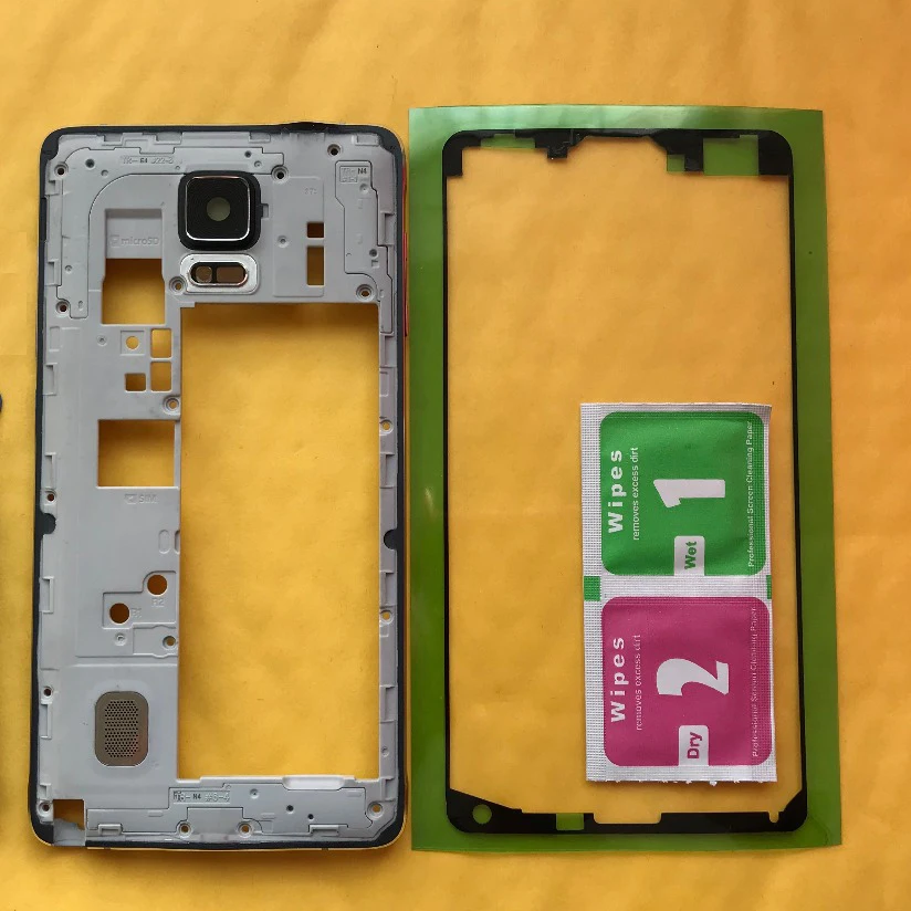 Для Samsung Galaxy Note 4 N910 N910F N910C N910G N910A N910H оригинальный корпус телефона средняя рамка
