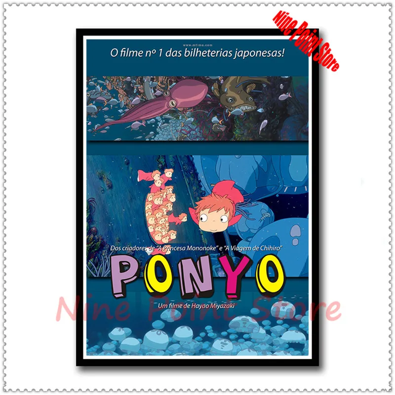 Ponyo на скале Хаяо Миядзаки бумага с покрытием классический мультфильм фильм плакат домашний Декор без рамки