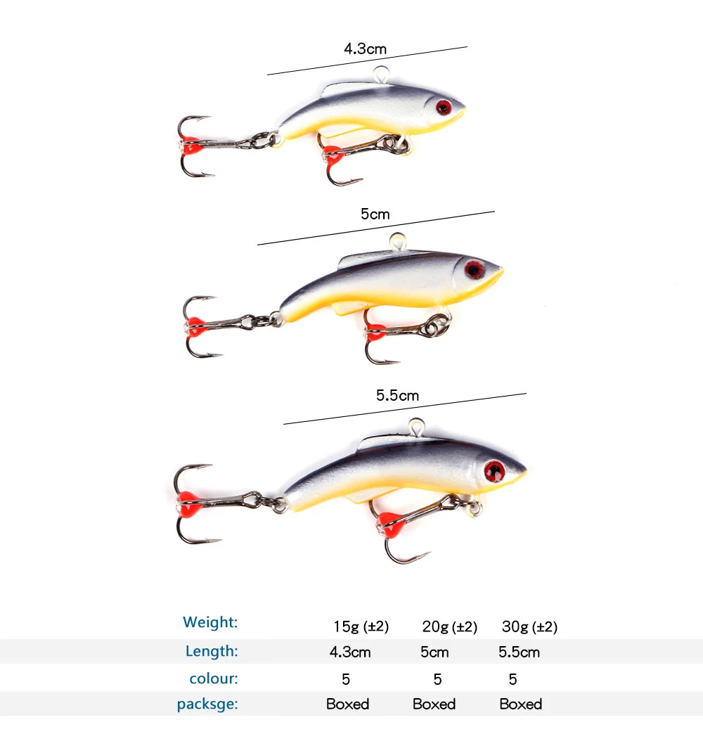 15/20/30 г льда металла устройства балансировки колес для зимы, приманка для ловли рыбы, твердая 4,3-5,5 см плавающая приманка, погружная блесна, щука Джеркбейт воблеры и крутящиеся приманки