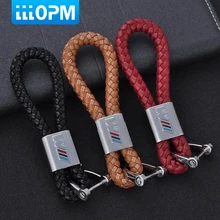 

Metal Weave Leather Car Logo Keychain Key Chain Auto Keyring Key Ring Holder For BMW M M3 M5 X1 X3 X5 X6 E46 E39 E60 E90 E36 F30