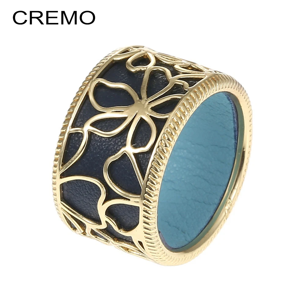 

Cremo Female Cute Daisy Flower Finger Ring Vintage Gold Hollow Engagement Rings For Women Fashion Wedding Jewelry Best Gift