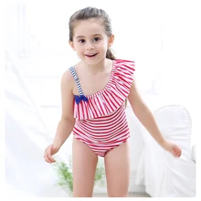 Для маленьких детей для девочек с единорогом купальники бикини Одна деталь купальный костюм для девочек Единорог swims