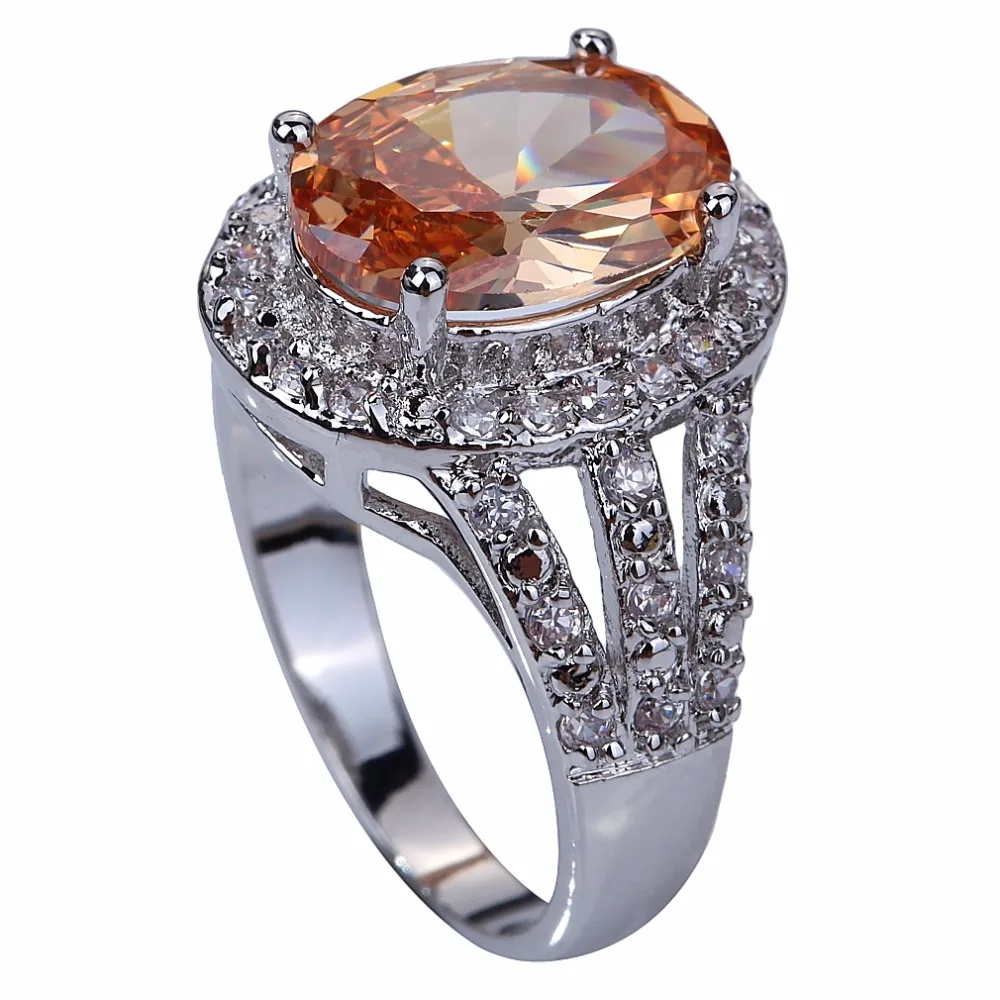 Brand New 2017 orange crystal Wedding Pattern design orange Color Women