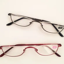 Пресбиопии половинная Оправа очков для чтения высокое качество металла+ 1,0 1,25, 1,5, 1,75, 2,0 2,25, 2,5 3,0~ 4,0 с чехлом подарочная упаковка T0340