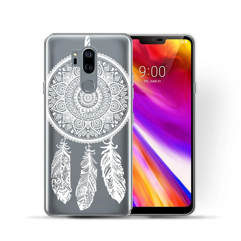Забавный мягкий чехол из ТПУ с милым мультяшным котом для LG G7 6 1 дюйма прозрачный