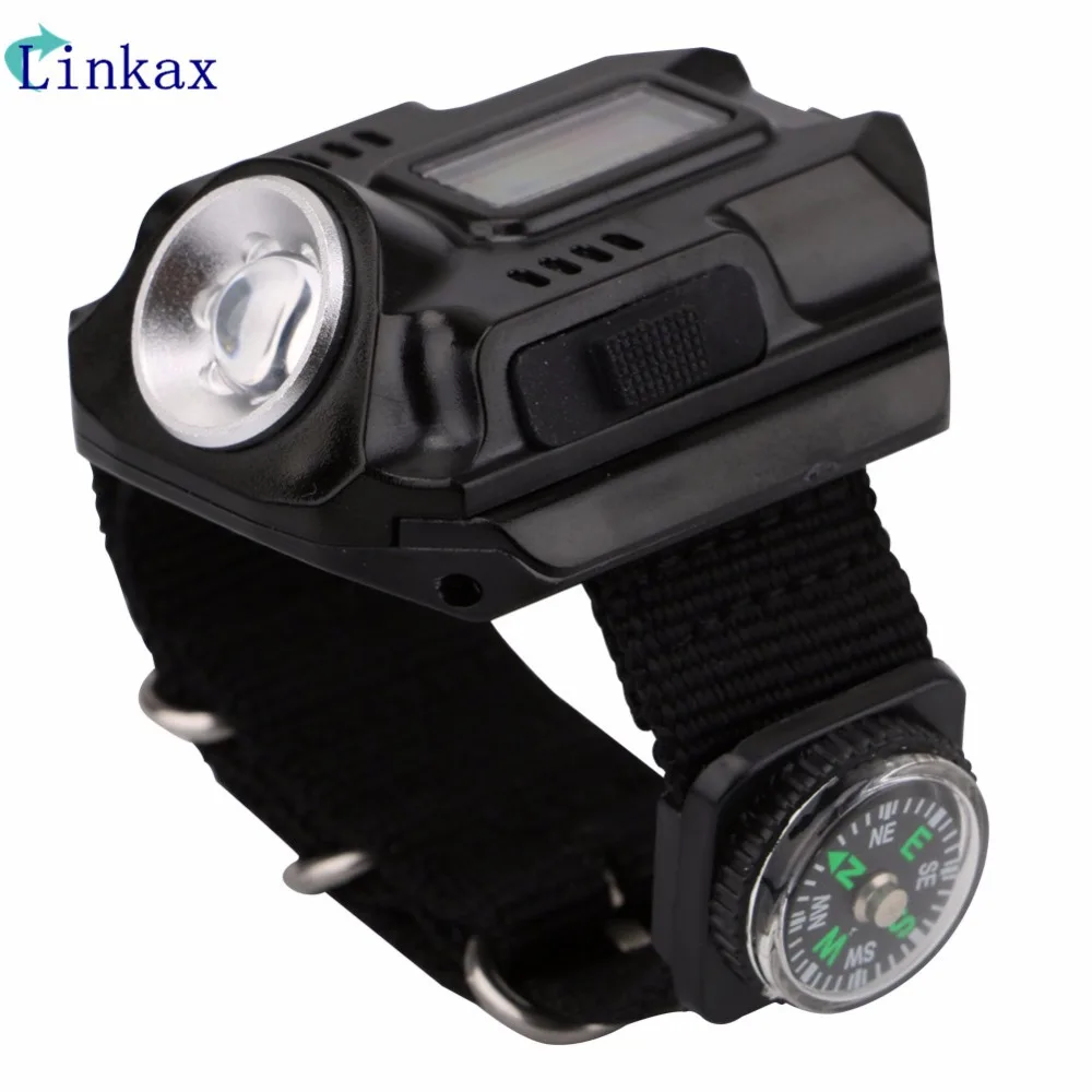 XPE Q5 R2 светодиодсветодиодный наручные часы фонарик USB зарядка модель на запястье