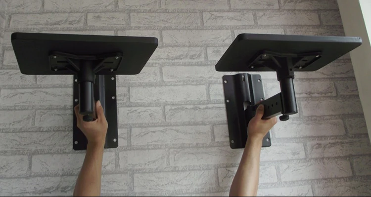 

1Pair Full Motion Speaker Bracket Mount Heavy Duty Flexible Tilting Rotation Speaker Holder With Tray Projector Holder