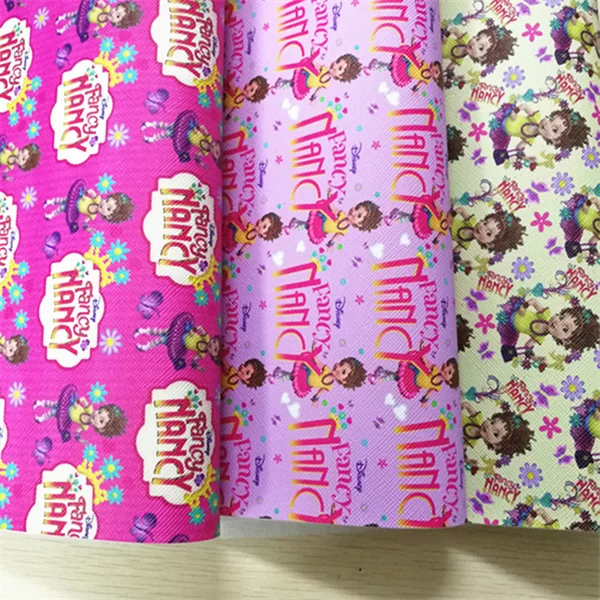 

Free shipping 30*134cm print synthetic leather fabric vinyl BHY461