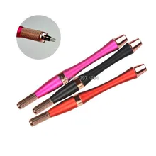 Новая форма 10 шт. нержавеющая сталь татуировка бровей/губ/глаз Линии руководство ручка многофункциональный двойной головкой туман eyebrown ручка 10 шт. иглы