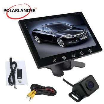 

9" TFT Car Monitor With 12-24V For Bus 360 Degree HD Display 18.5/28 mm Reversing Camera 4/8/16 LED Parking System Desktop