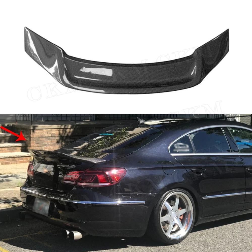 R style углеродное волокно/FRP задний спойлер для багажника для Volkswagen VW Passat CC Sandard 2009