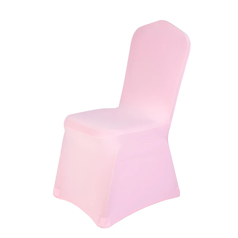100 шт Универсальный полиэстер спандекс стрейч декоративный стул крышка для свадебной вечеринки банкета отеля обеденная торжественная церемония - Цвет: Pink