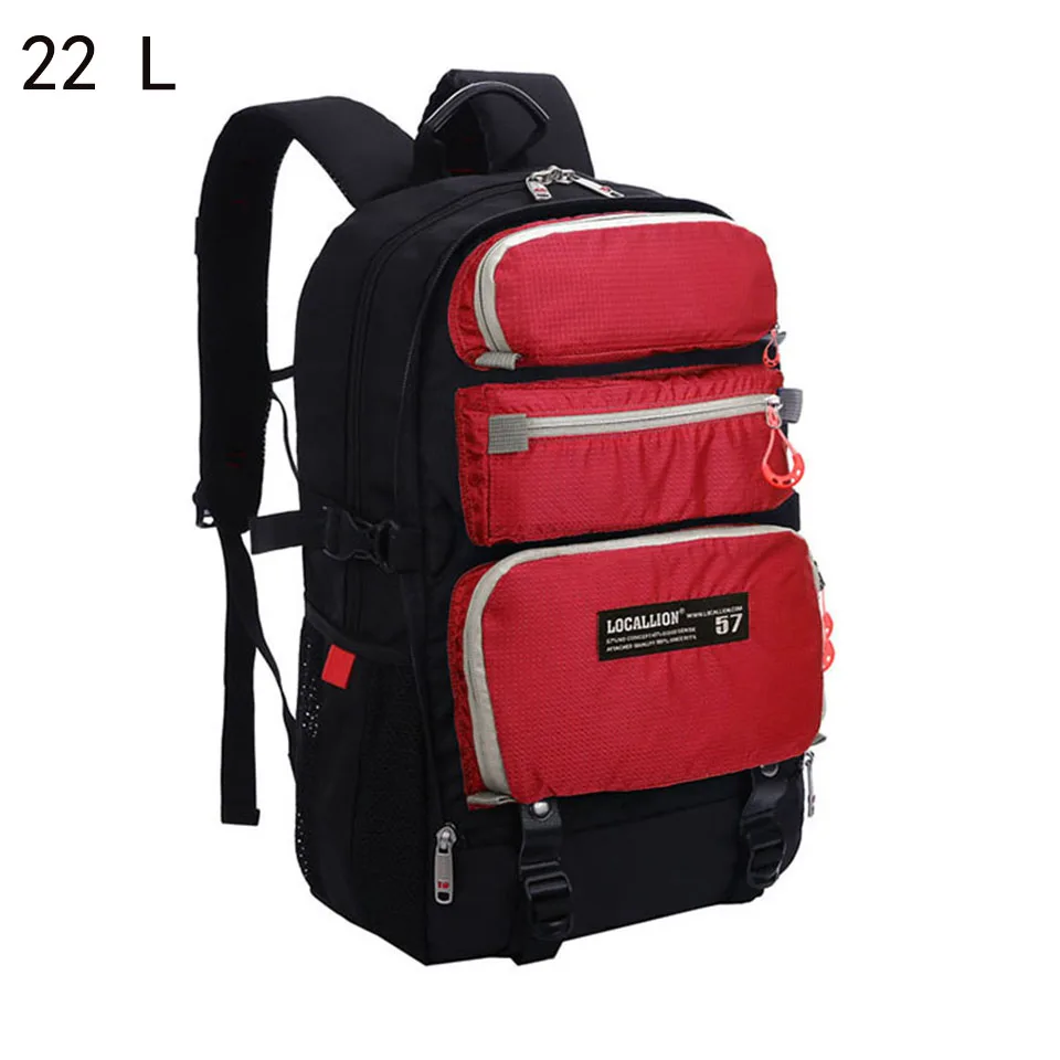 Открытый Местный лев 30L/20L рюкзак сумка для активного отдыха и походов для женщин и мужчин спортивная сумка наплечный рюкзак для путешествий кемпинга туризма - Цвет: Red 22L