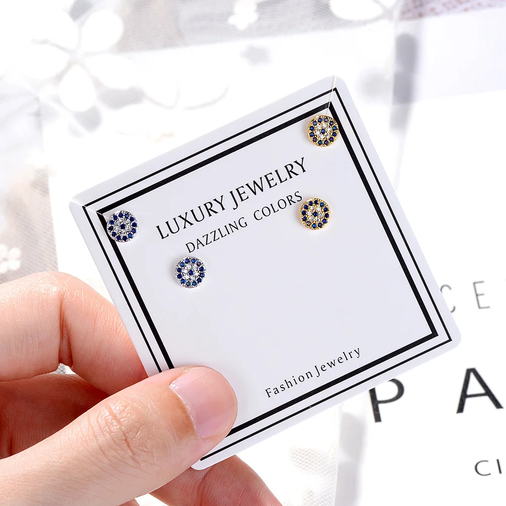 Chereda, новинка, голубые серьги-гвоздики в виде глаза дьявола, очаровательные стразы, серьги для женщин, девушек, для вечеринки, дня рождения, рождественский подарок