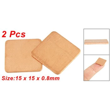 

2 x 0.8mm Thick Heatsink Thermal Pad Copper Shim for Laptop CPU GPU