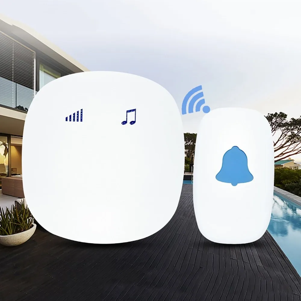 

Wireless Doorbell Remote Control Door Ring Waterproof Button Elderly Pager Transmitter Receiver Security System Door Bell